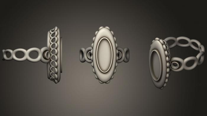 نموذج ثلاثي الأبعاد لآلة CNC خواتم مجوهرات خاتم مع أوبال